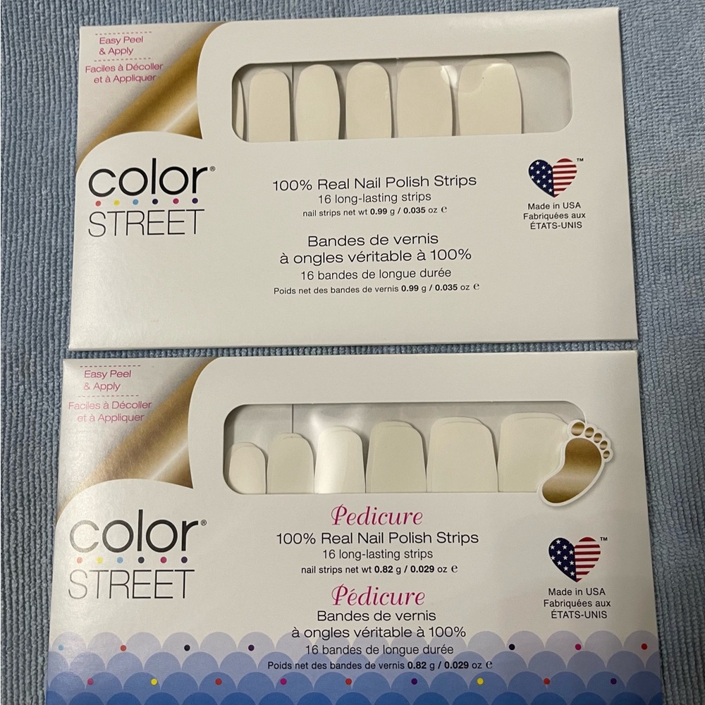 Color Street manicure & Pedicure polish strips set Swiss & Tell